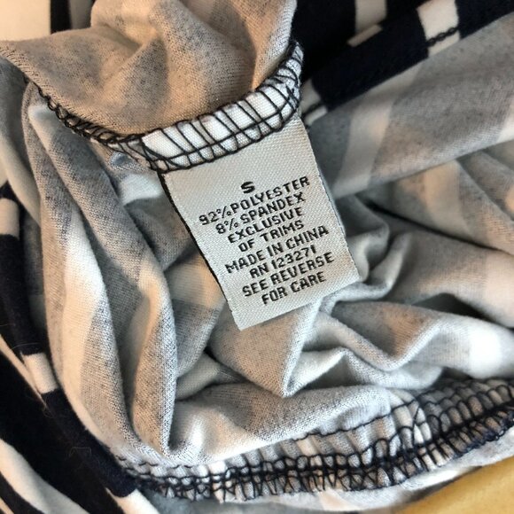 J For Justify Womens Black & White Striped Short Sleeve Faux Wrap Jumpsuit S - Picture 4 of 4